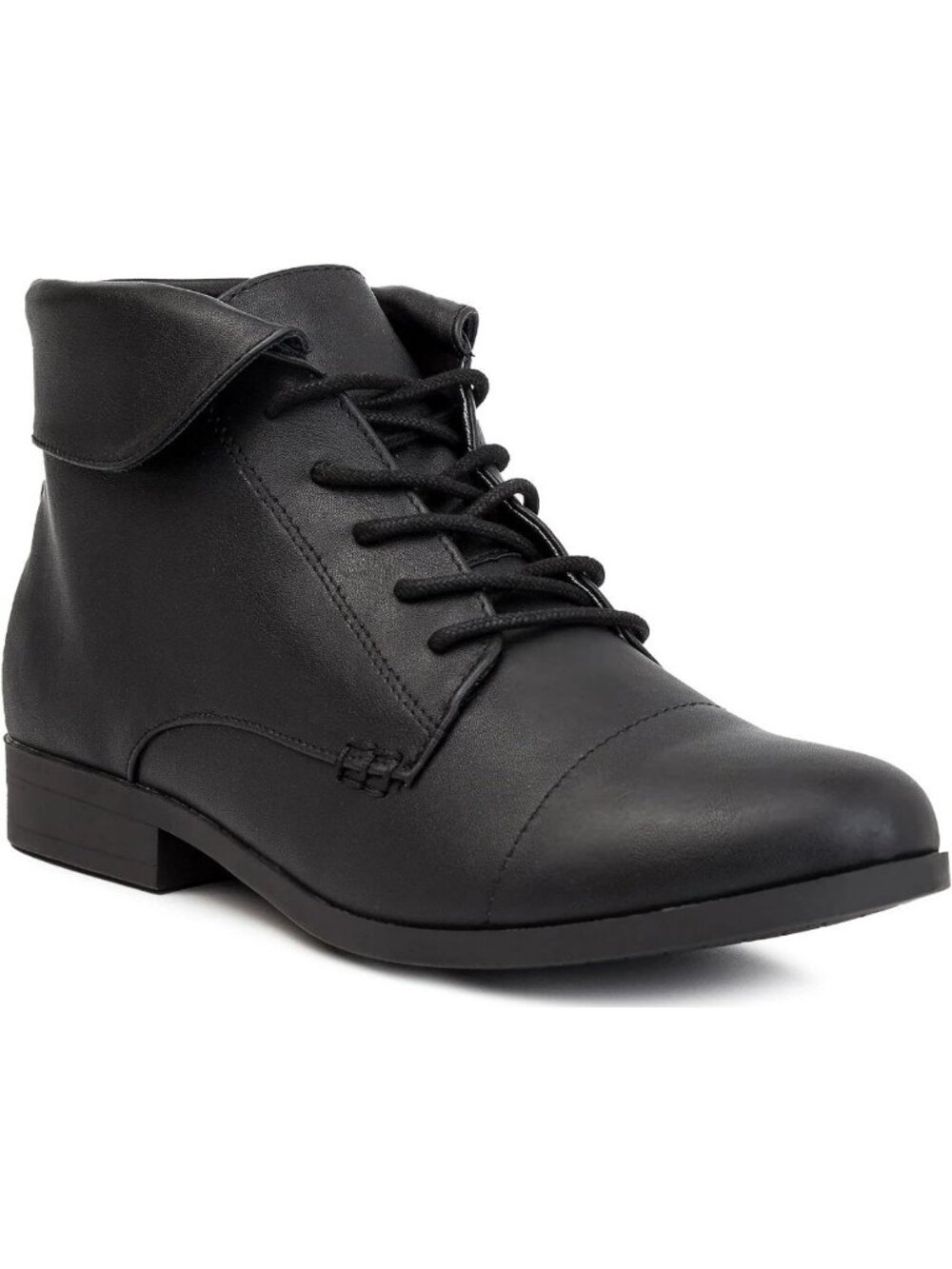 Chic Ankle Booties for Women - Lace Up Dress Boots with Stylish Collar Detail